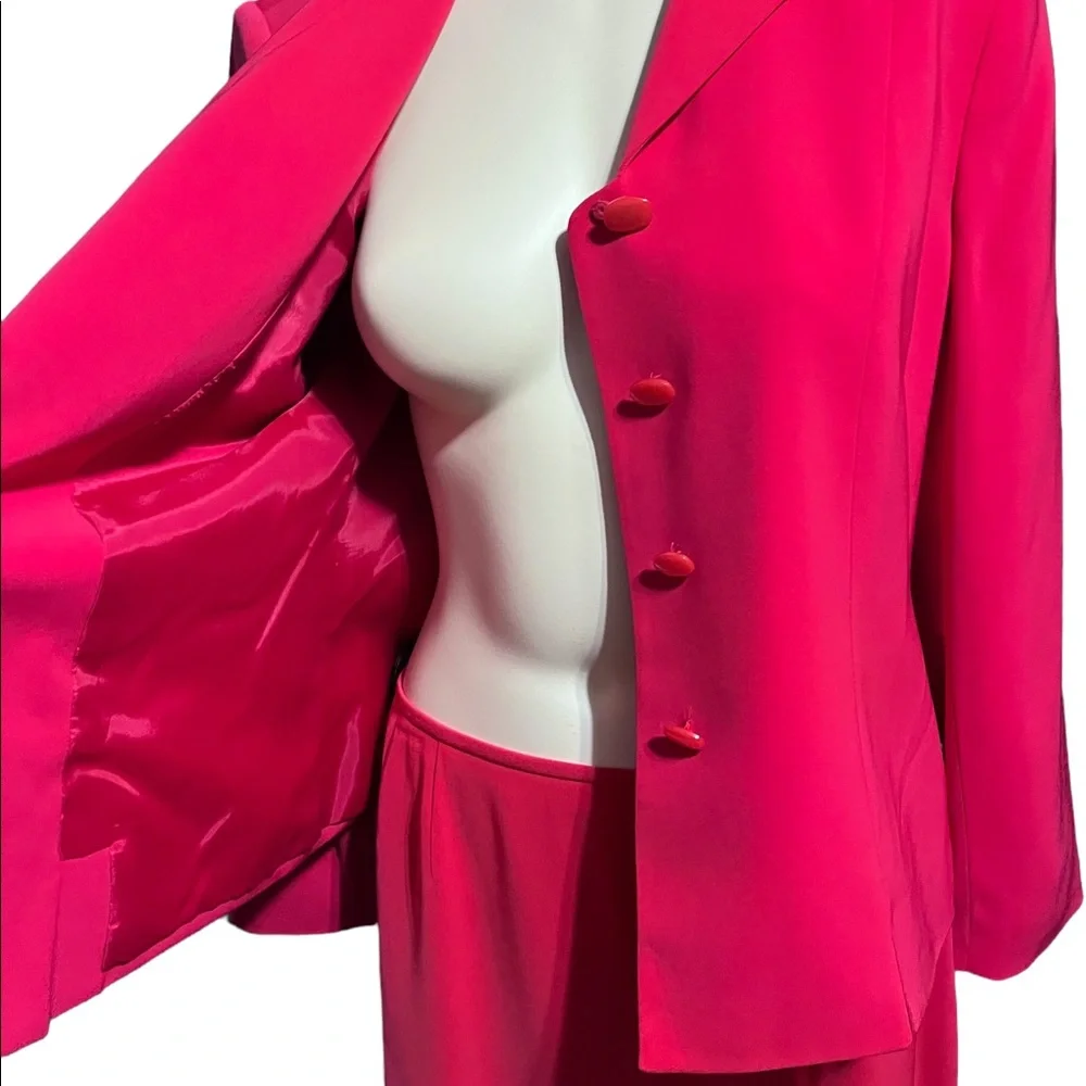 Women’s Pink Blazer and Skirt Suit Jacket Set